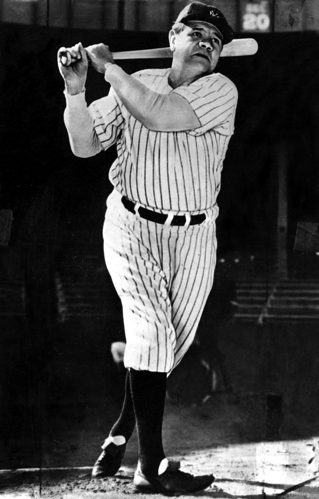 Babe Ruth playing baseball Photo Print Image 1