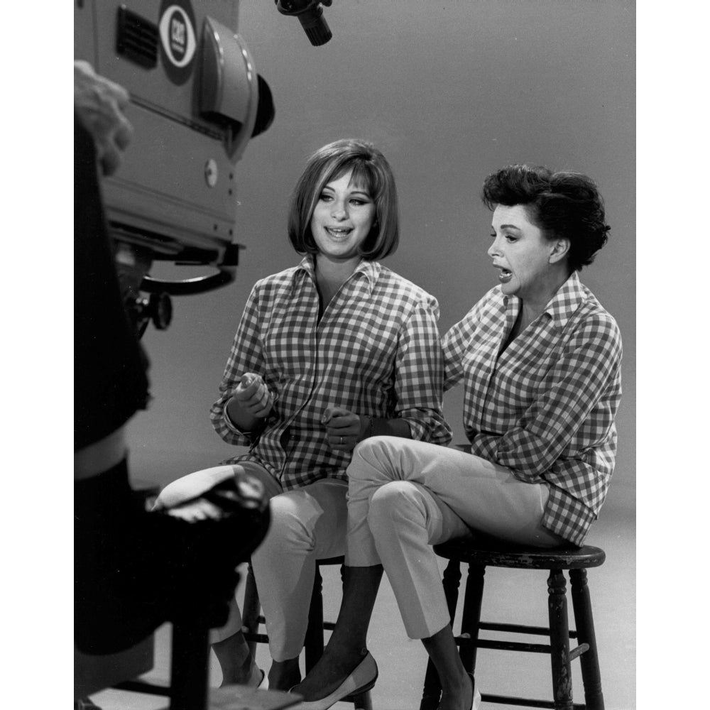 Barbra Streisand and Judy Garland on a television set Photo Print Image 2