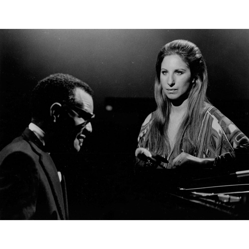 Ray Charles and Barbara Streisand performing Photo Print Image 1