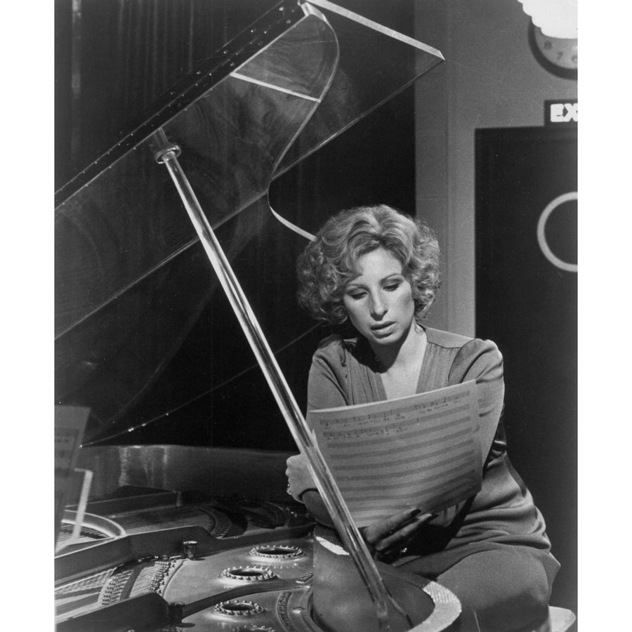 Barbra Streisand at a piano Photo Print Image 1