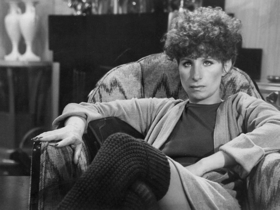 Film still featuring Barbra Streisand in an armchair Photo Print Image 1