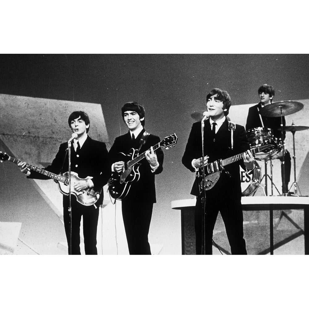 Television still of The Beatles performing on The Ed Sullivan Show Photo Print Image 2