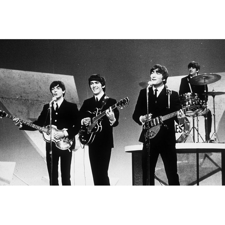 Television still of The Beatles performing on The Ed Sullivan Show Photo Print Image 1