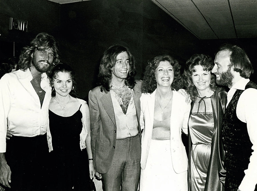 Candid the Bee Gees posing with a group Photo Print Image 1