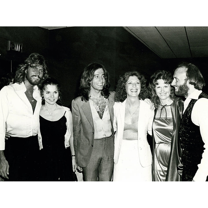 Candid the Bee Gees posing with a group Photo Print Image 2