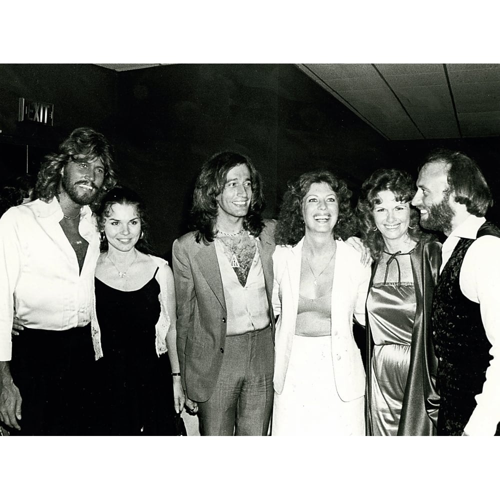 Candid the Bee Gees posing with a group Photo Print Image 1