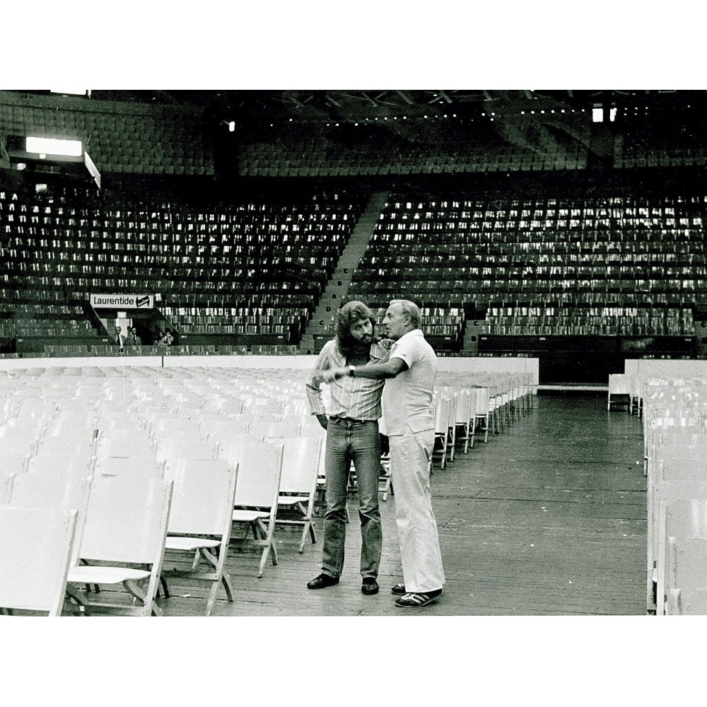 Barry Gibb with father in a stadium Photo Print Image 2