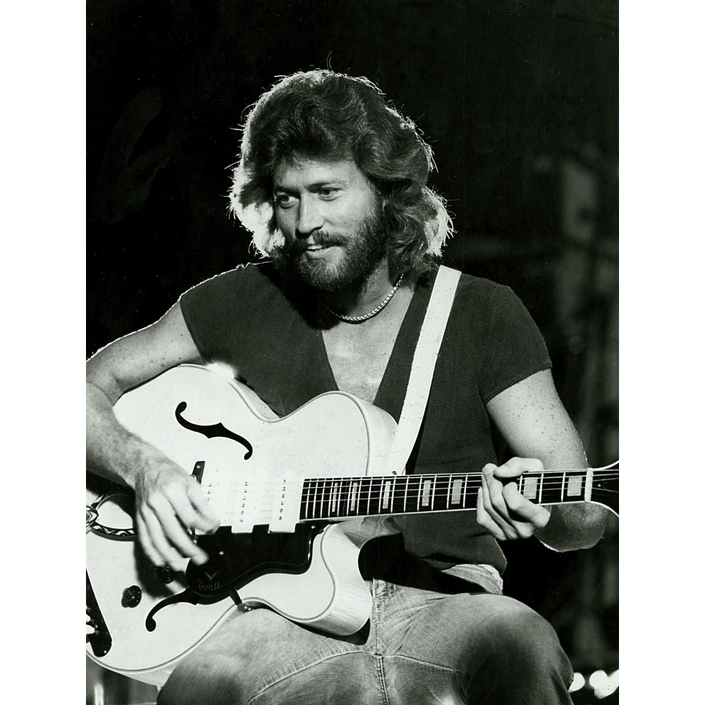 Barry Gibb playing the guitar Photo Print Image 2