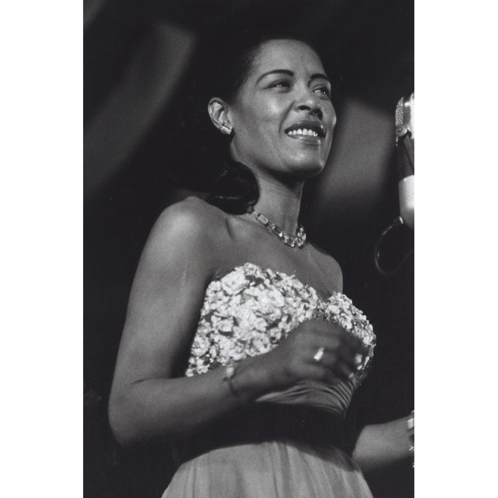 Billie Holiday performing on stage Photo Print Image 1