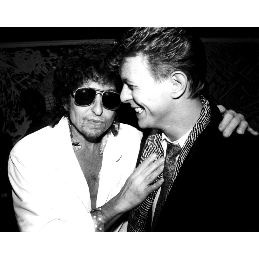 David Bowie with Bob Dylan Photo Print Image 1