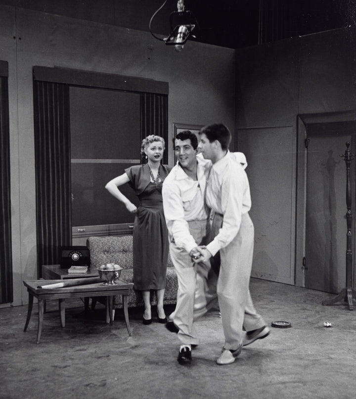 Martin and Lewis dancing on a film set Photo Print Image 1