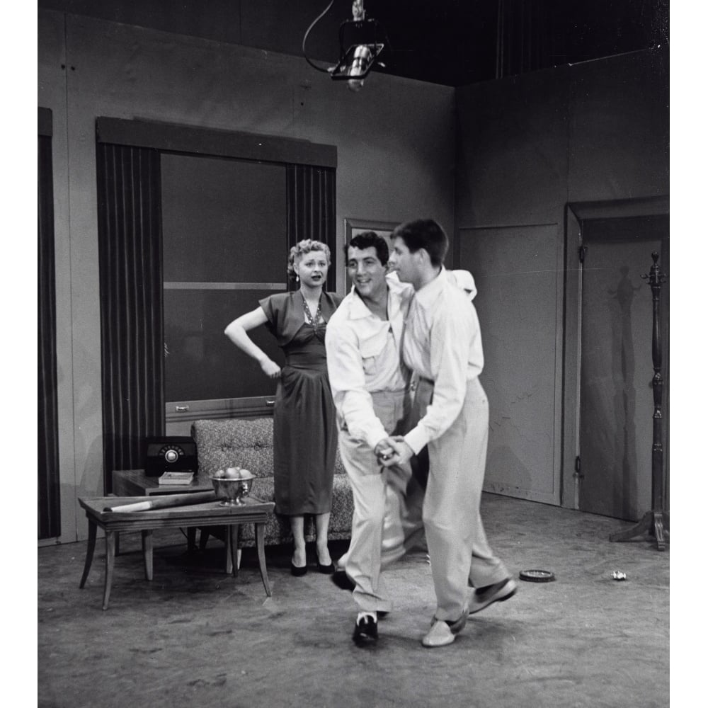 Martin and Lewis dancing on a film set Photo Print Image 1