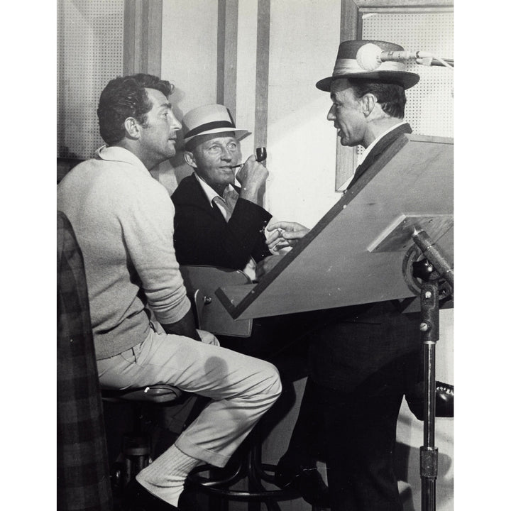 Dean Martin Bing Crosby and Frank Sinatra in a studio Photo Print Image 1