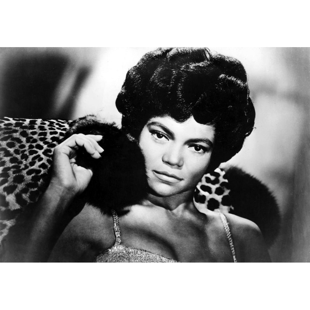 Eartha Kitt with a leopard print faux Photo Print Image 2