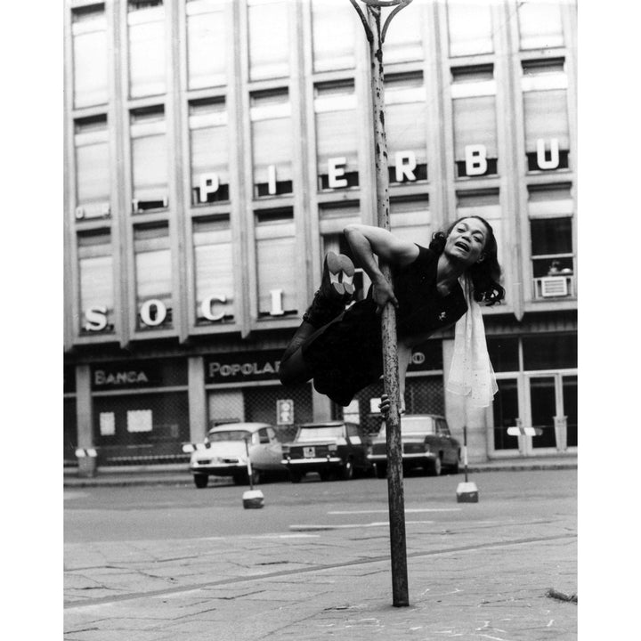 Eartha Kitt dancing on a light post Photo Print Image 1