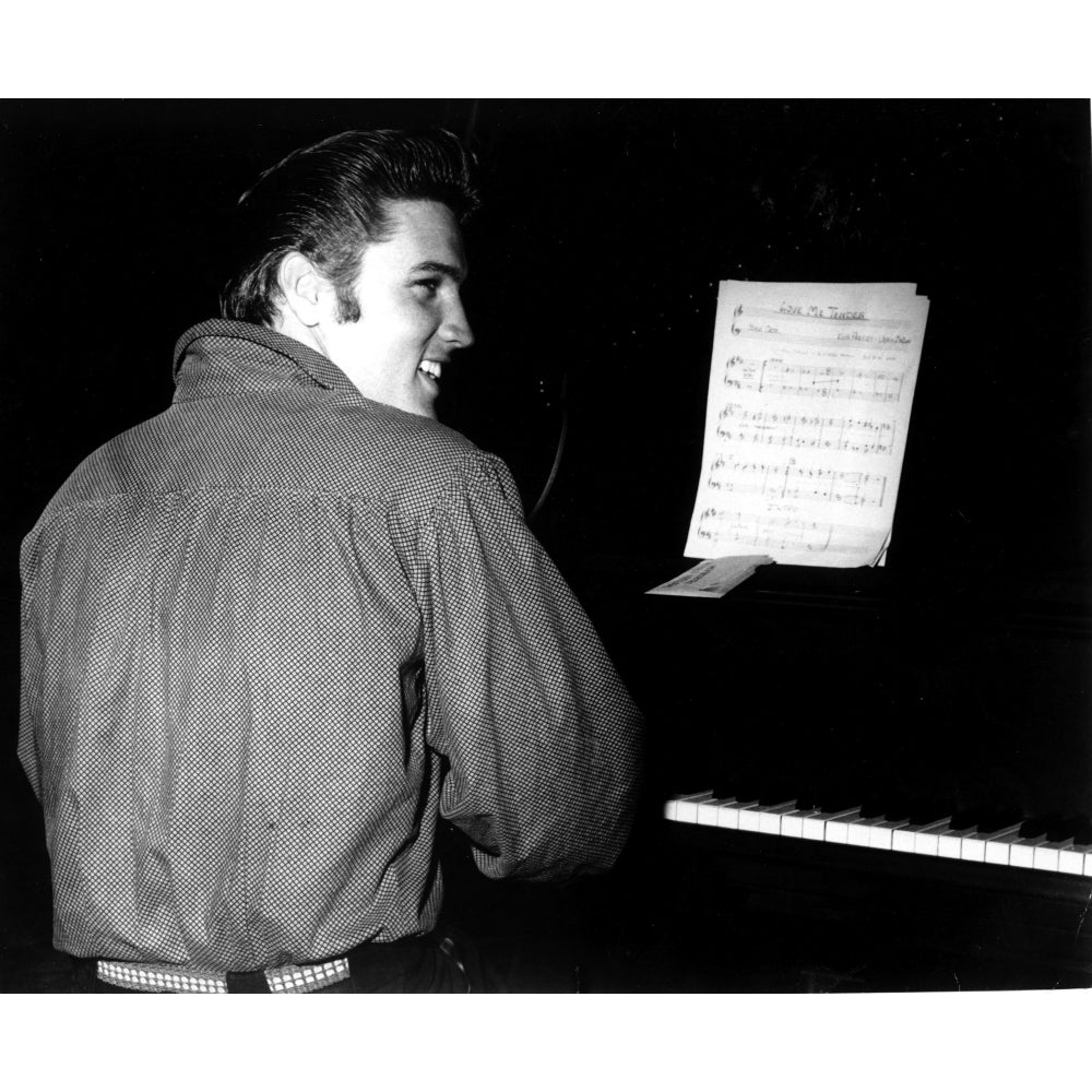 Elvis Presley playing a piano Photo Print Image 2