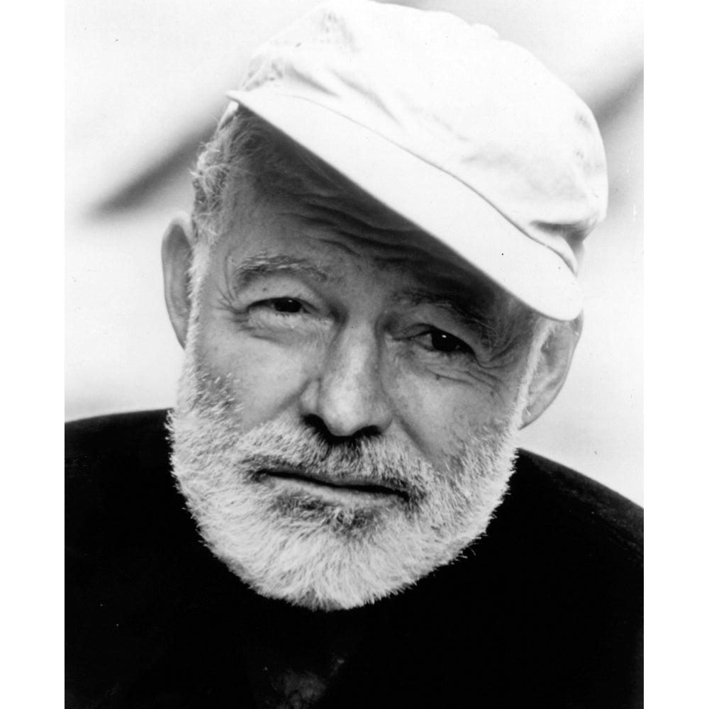 Ernest Hemingway wearing a baseball cap Photo Print Image 2