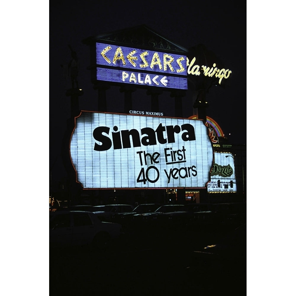 Sign for Frank Sinatra at Caesars Palace Photo Print Image 2