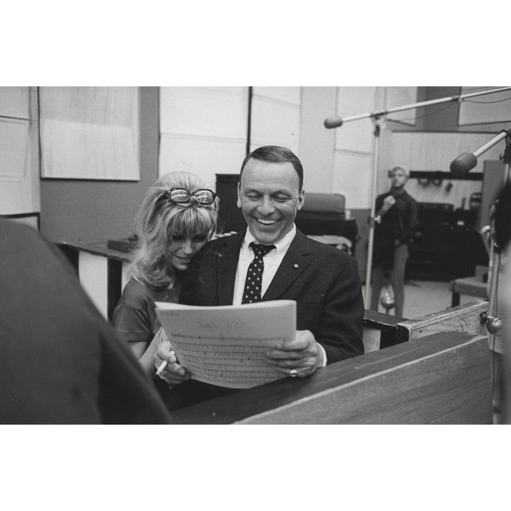 Frank and Nancy Sinatra in a studio Photo Print Image 1