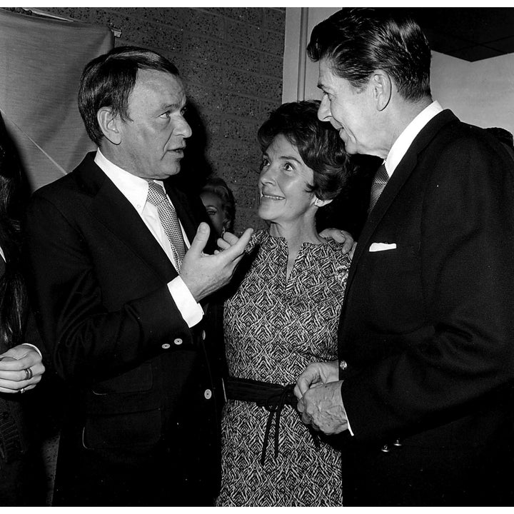 Frank Sinatra with wife and Ronald Reagan Photo Print Image 1