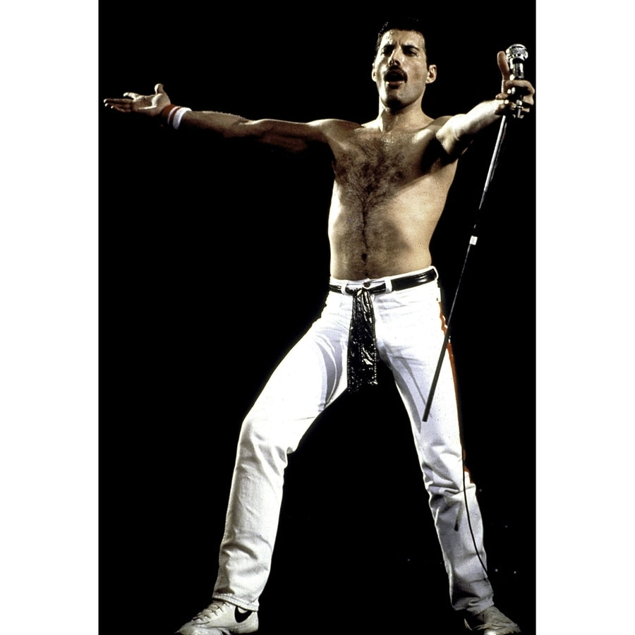 Freddie Mercury performing on stage with Queen Photo Print Image 1