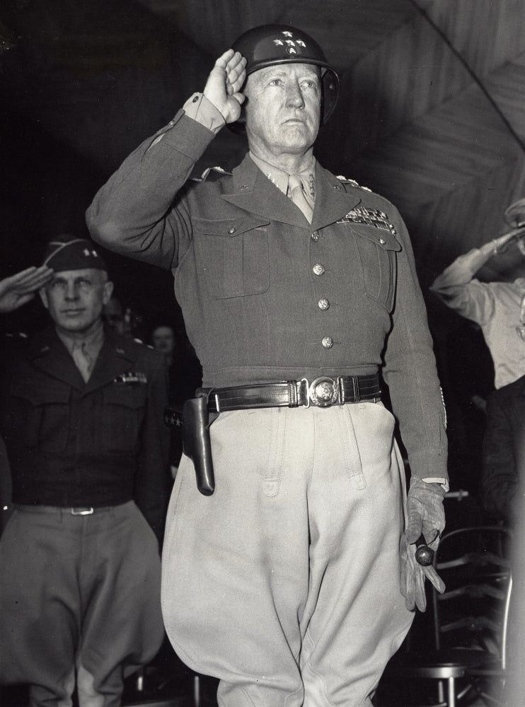 General George Patton saluting Photo Print Image 1