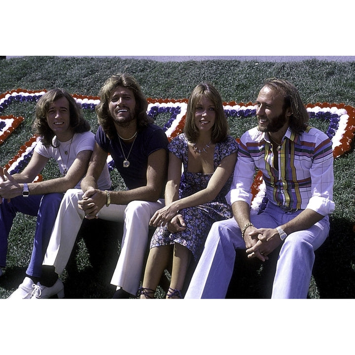 the Bee Gees with a woman Photo Print Image 2