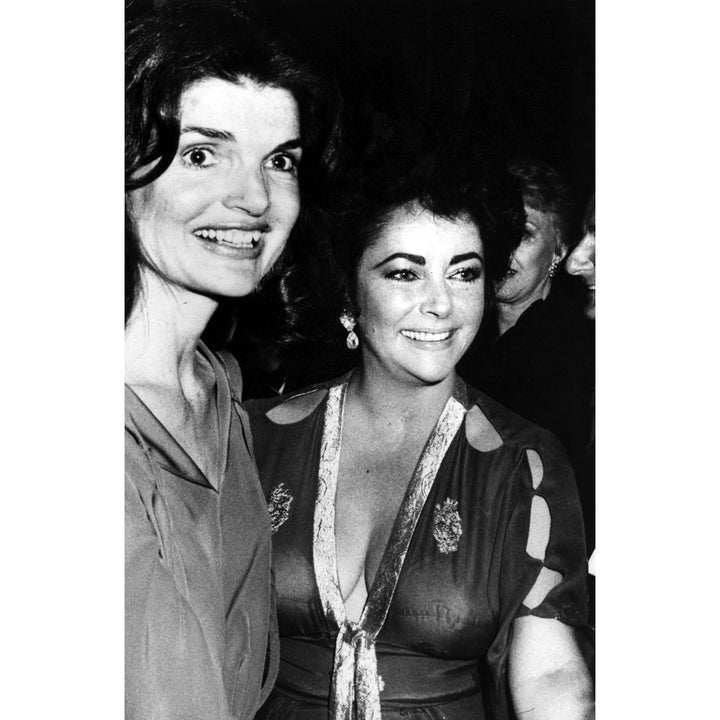 Elizabeth Taylor and Jackie Onassis Kennedy Photo Print Image 2