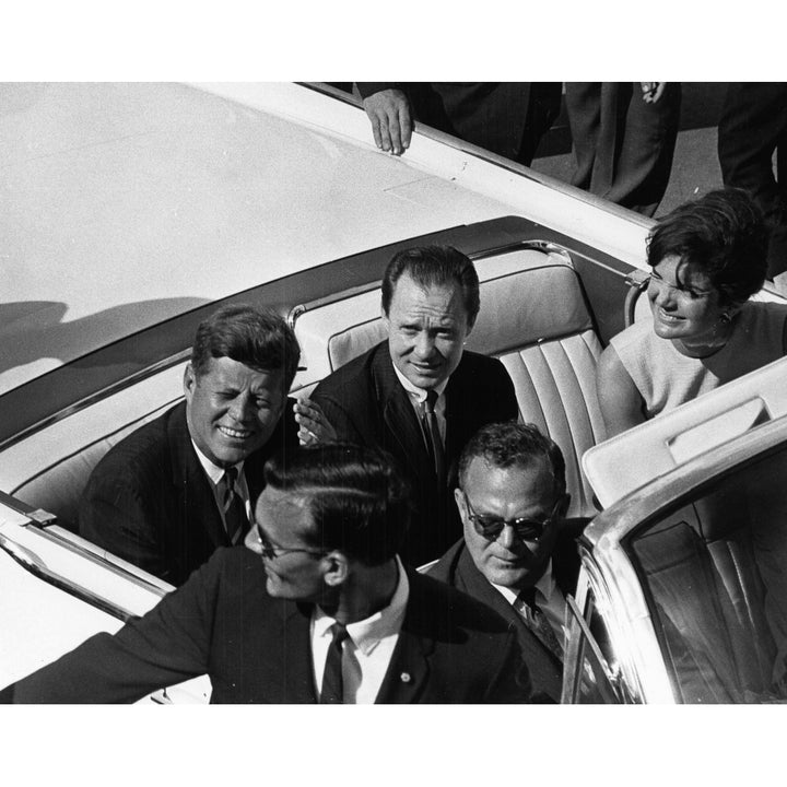 John F Kennedy and Jackie Kennedy in a car Photo Print Image 1