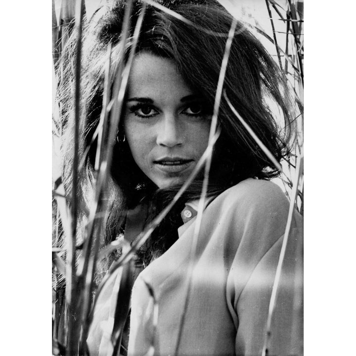 Jane Fonda behind branches Photo Print Image 1