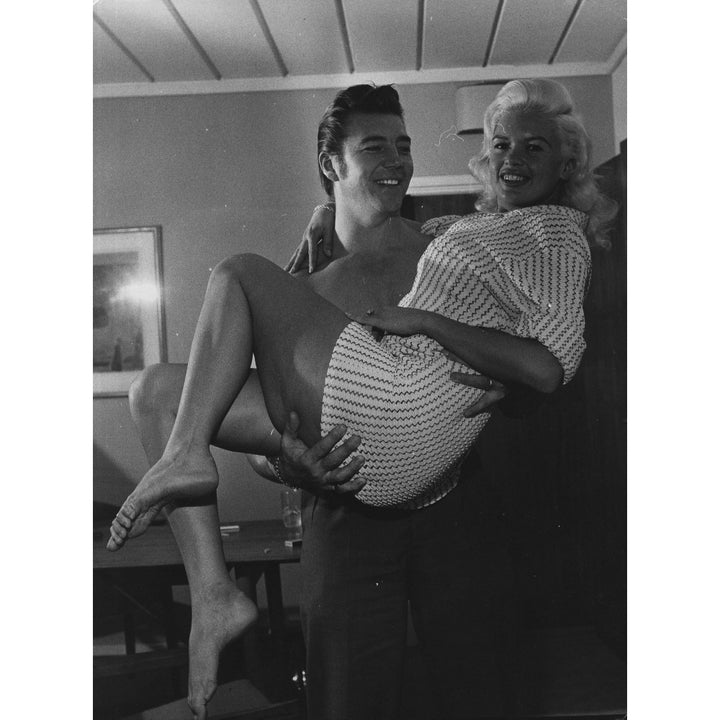 Jayne Mansfield being carried by her husband Photo Print Image 2