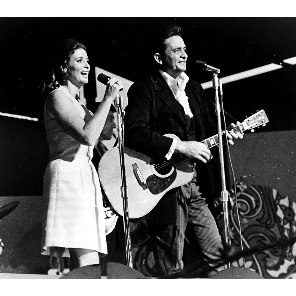 Johnny Cash and June Carter on stage Photo Print Image 2