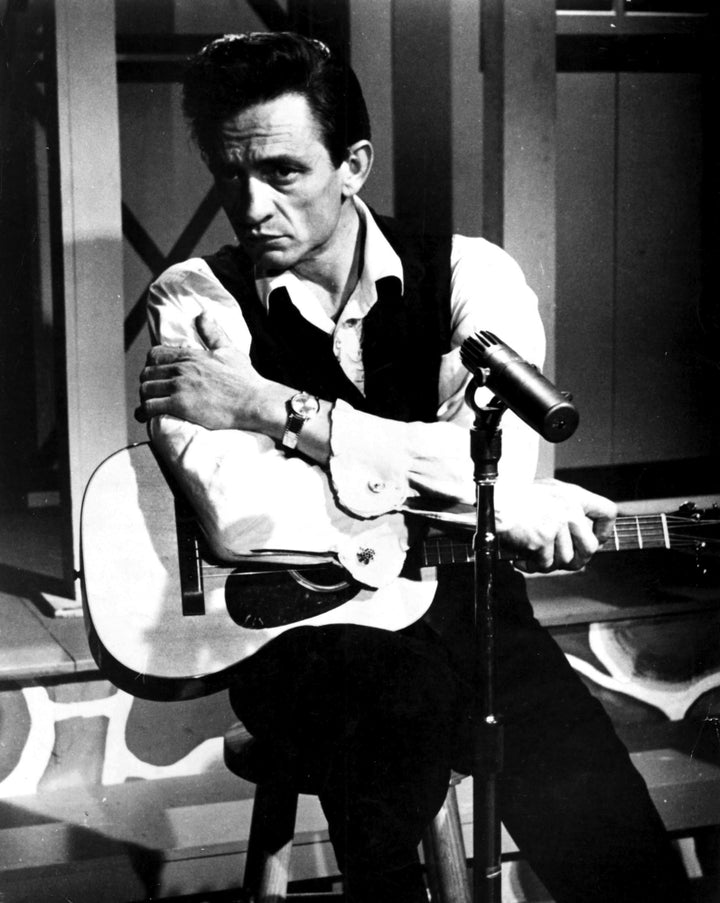 Johnny Cash Posed with Guitar Photo Print Image 2