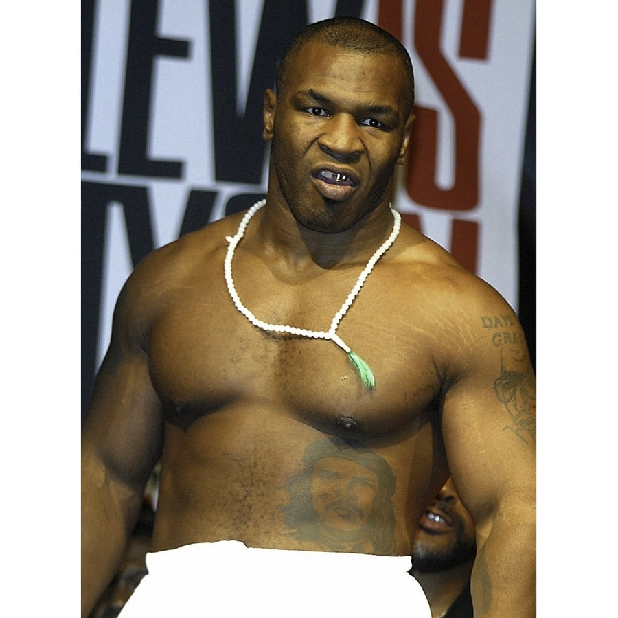 Mike Tyson weighing in before his fight with Lennox Lewis Photo Print Image 1