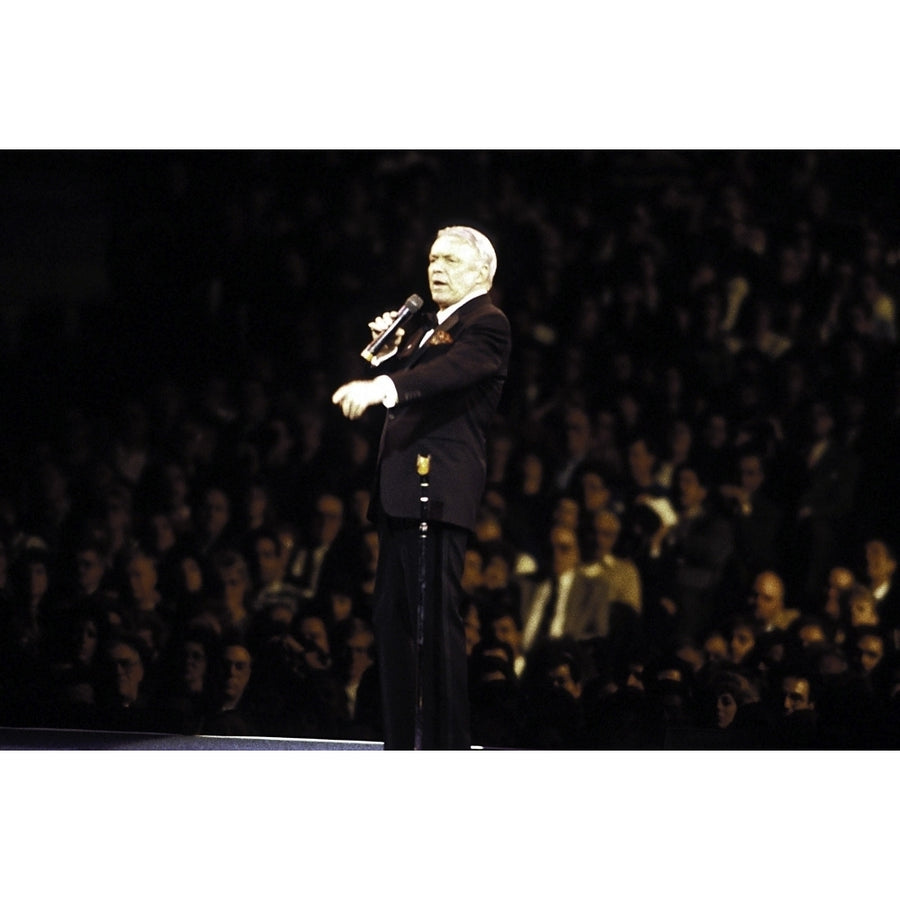 Frank Sinatra on stage at Frank Sinatras 75th Birthday Concert at Brendan Byne Arena Jersey Photo Print Image 1