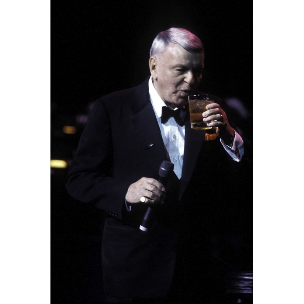 Frank Sinatra performing on stage at Radio City Music Hall in York City Photo Print Image 1