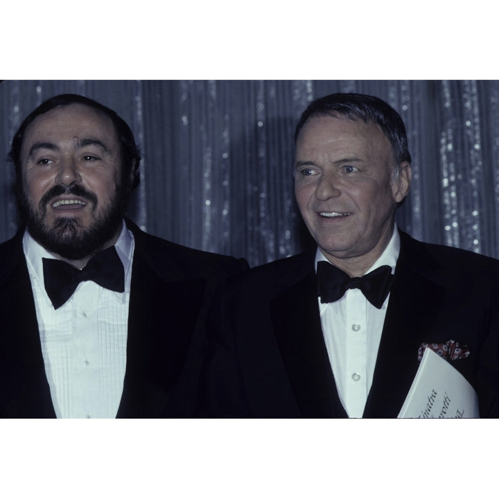 Frank Sinatra and Luciano Pavarotti at an event Photo Print Image 1