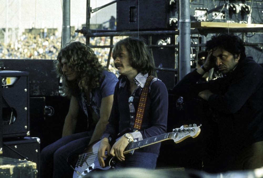 Robert Plant John Paul Jones and Bill Graham backstage Photo Print Image 2