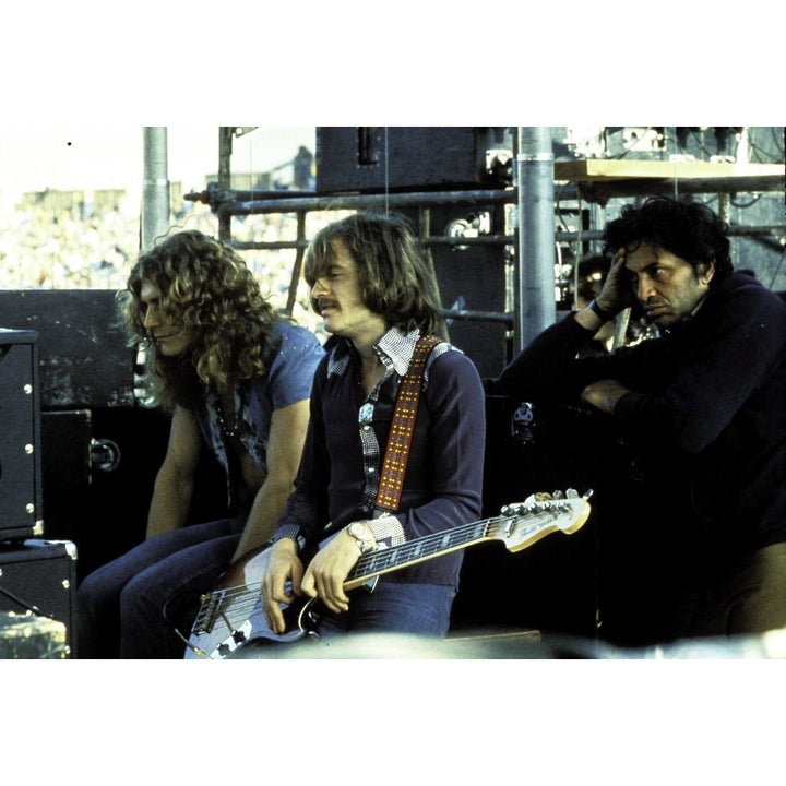 Robert Plant John Paul Jones and Bill Graham backstage Photo Print Image 2