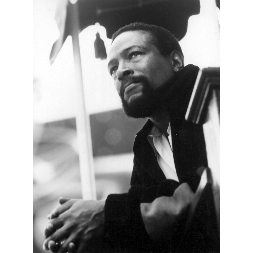 Marvin Gaye sitting outdoors Photo Print Image 1