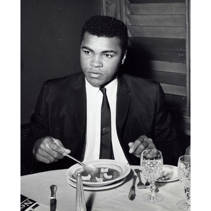 Muhammad Ali eating a meal Photo Print Image 2