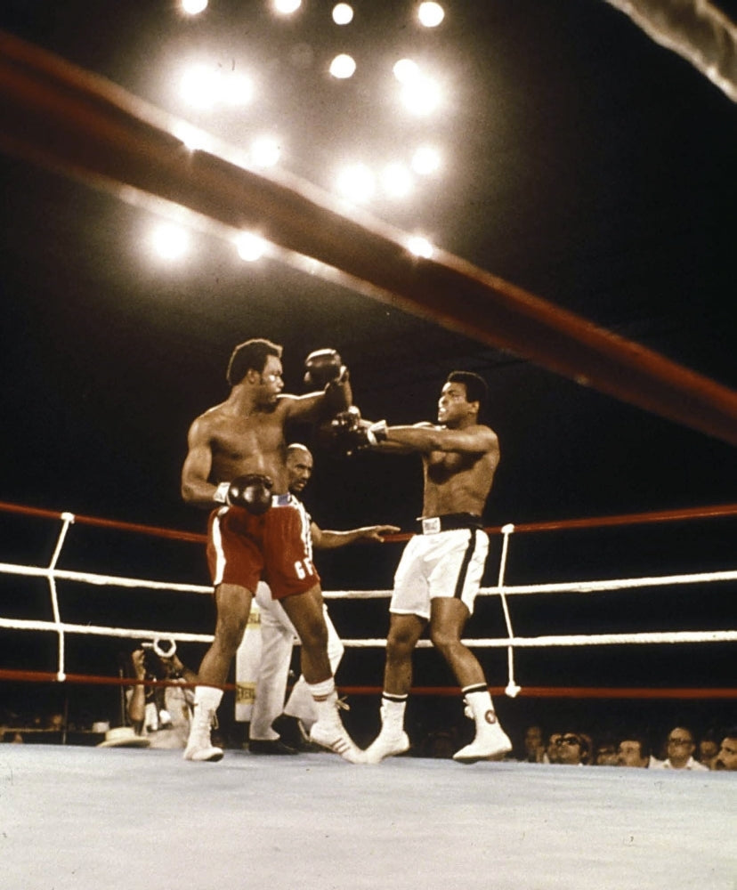 Muhammad Ali and George Foreman boxing Photo Print Image 1