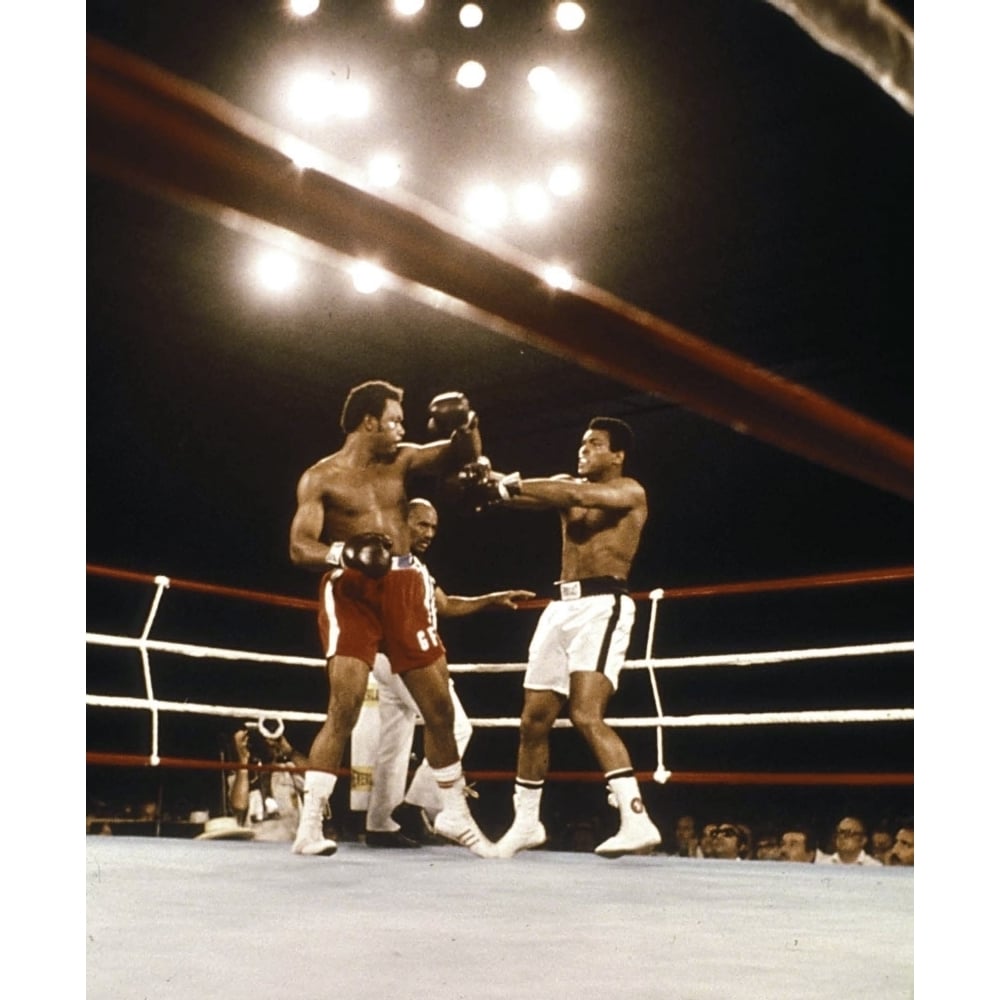 Muhammad Ali and George Foreman boxing Photo Print Image 1