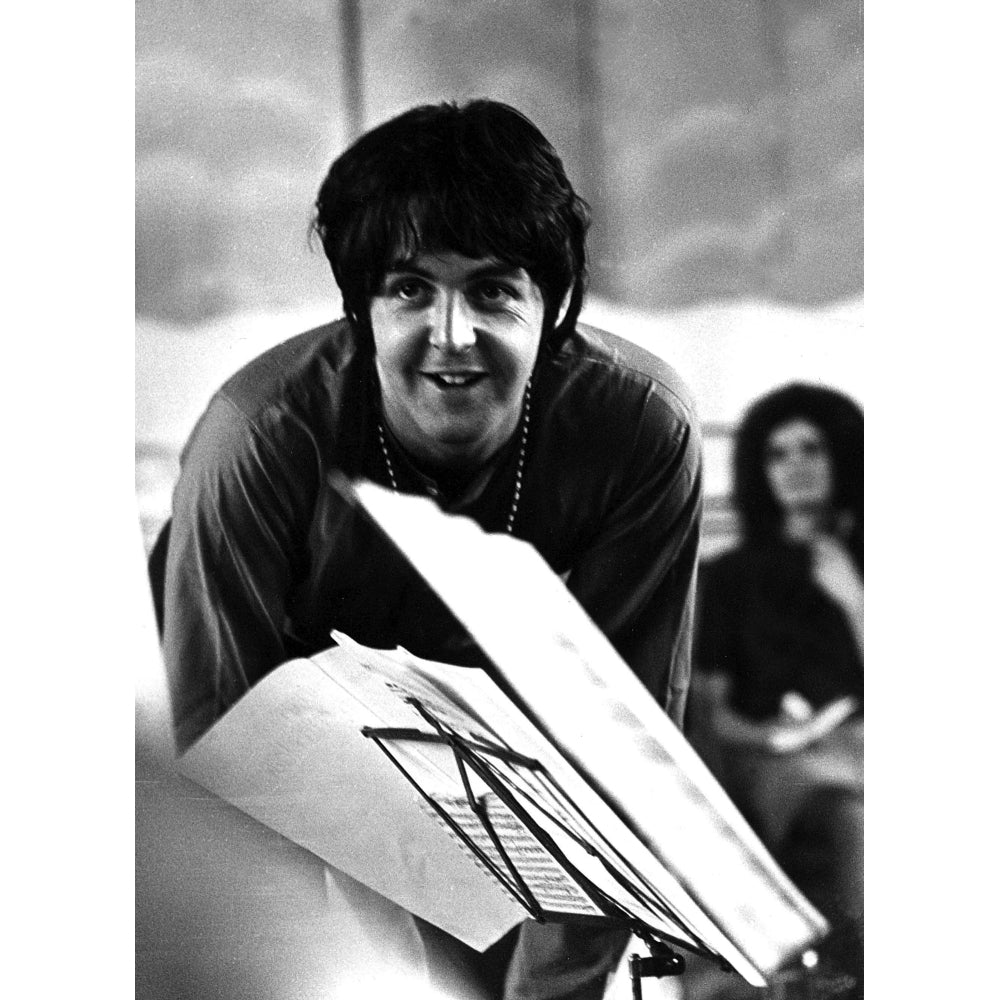 Paul McCartney standing behind a music stand Photo Print Image 2