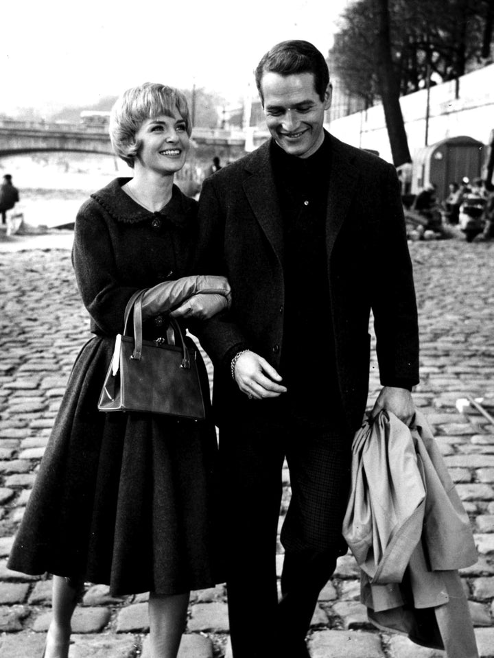 Film still featuring Paul Newman and Joanne Woodward in Paris Blues Photo Print Image 1