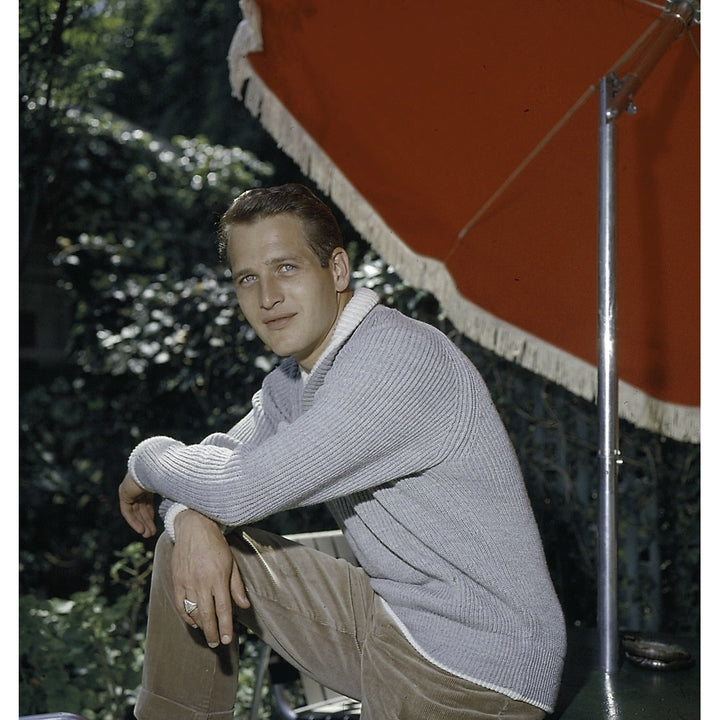 Paul Newman under an umbrella Photo Print Image 2