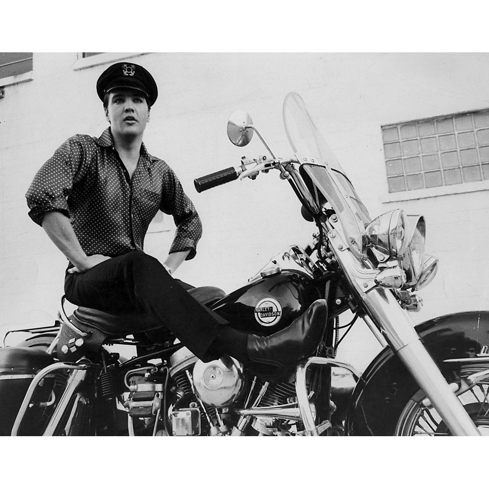 Elvis Presley on a motorcycle Photo Print Image 2