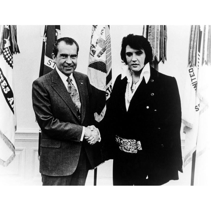 Richard Nixon shaking hands with Elvis Presley Photo Print Image 1