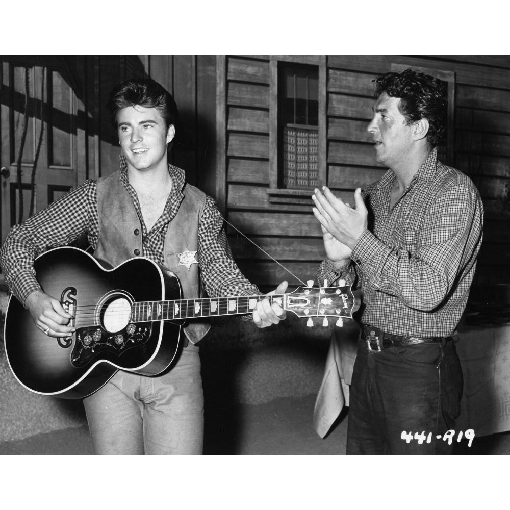 Dean Martin and Ricky Nelson on the set of Rio Bravo Photo Print Image 2