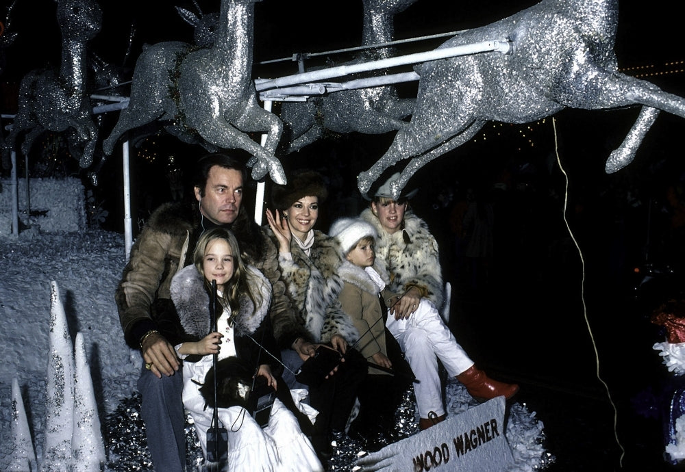 Natalie Wood Robert Wagner and family sitting on a parade float Photo Print Image 1